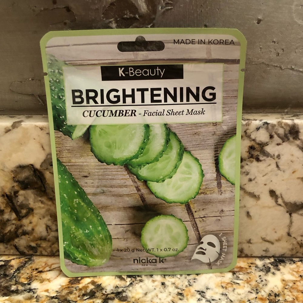 K-Beauty Nicka K Brightening Cucumber Facial Sheet Mask